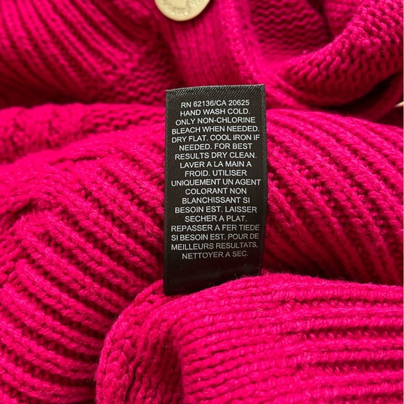 Size Small G by GUESS Pink asymmetrical cowl neck sweater - Picture 4 of 6